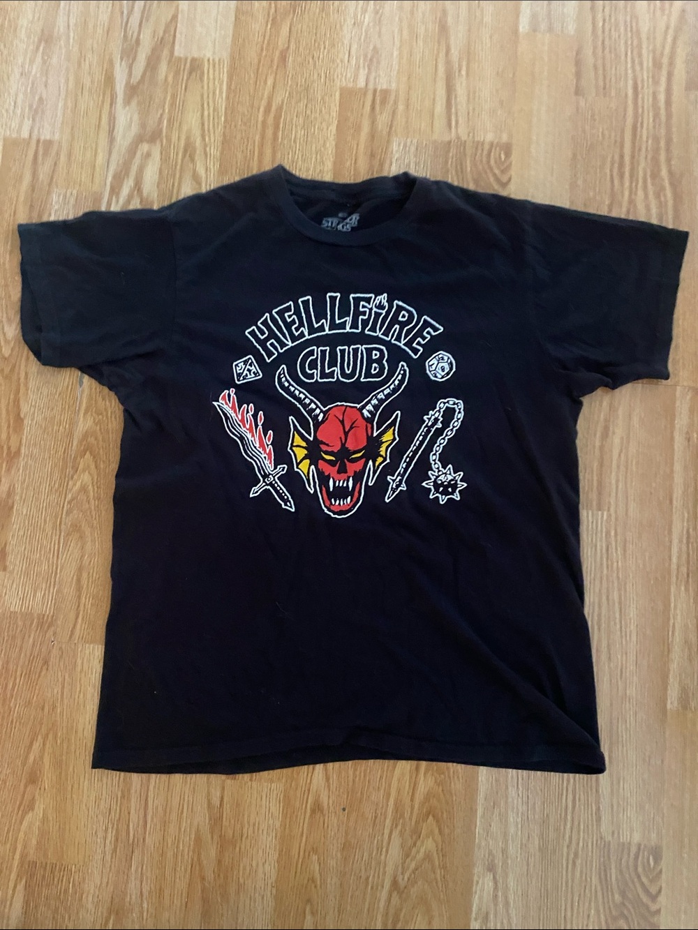 5 for $25 Netflix Stranger Things Hellfire Club Black Graphic Short-Sleeve Tee